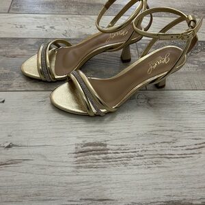 J.Renee Metallic Gold Heeled Sandals